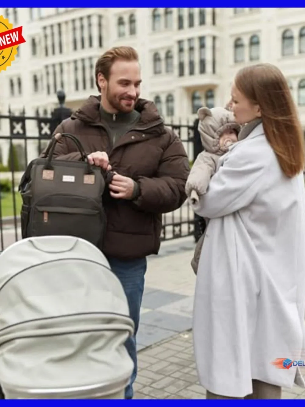 Large Unisex Diaper Backpack with Changing Station, 19 Pockets, Water Resistant